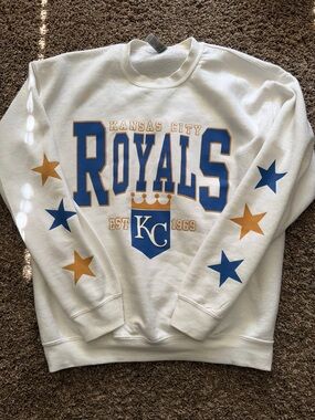 Kansas City Royals White Crewneck Sweatshirt